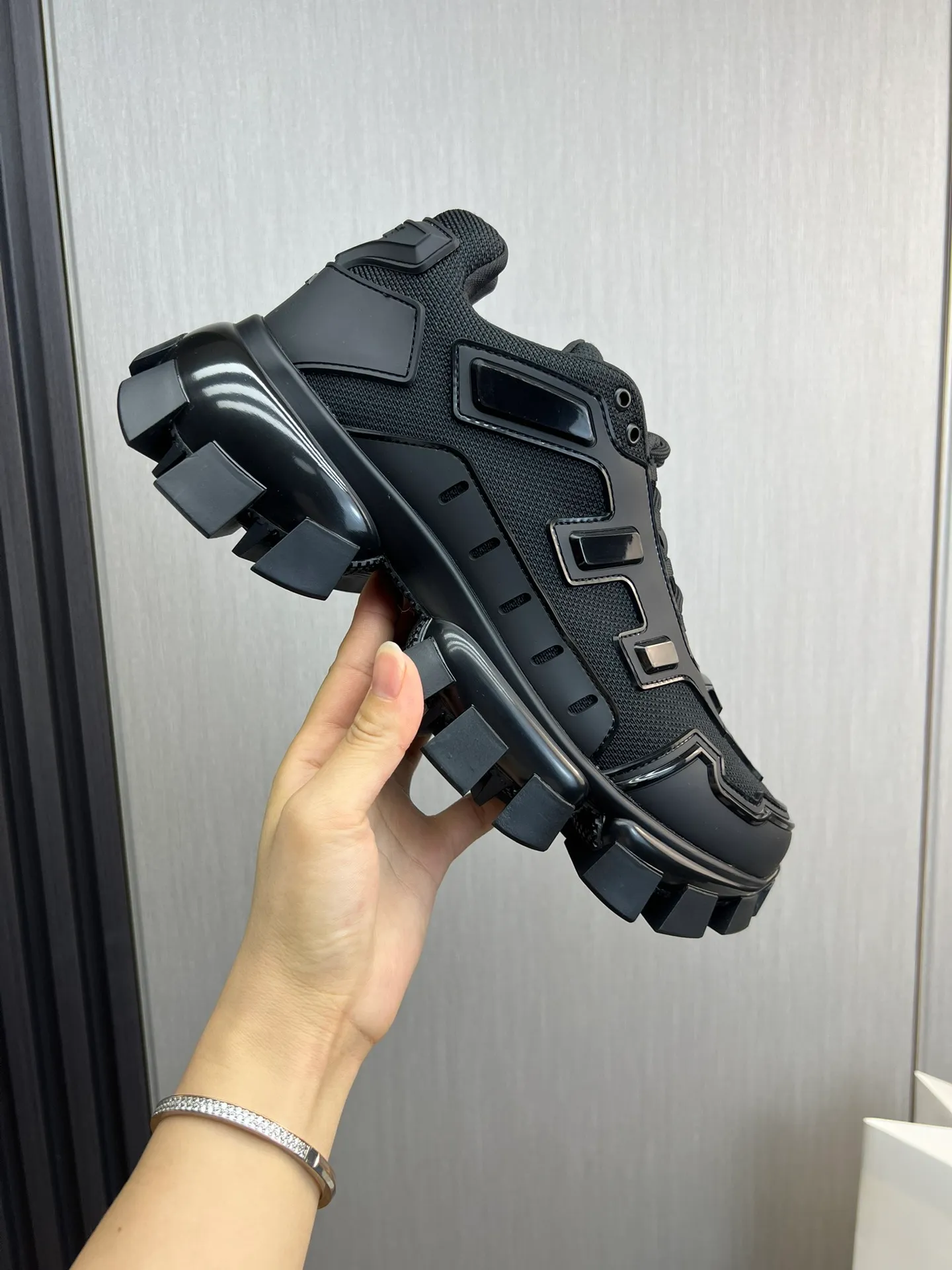 Men's shoes 💰620💰 [PRADA] Hot-selling thick-soled shoes 🔥 Available all year round ✔️Official website synchronization Original fly-knit film fabric + cowhide lining, 1⃣️:1⃣️reproduction, original sole, 38-45 (45 made to order, non-refundable)
